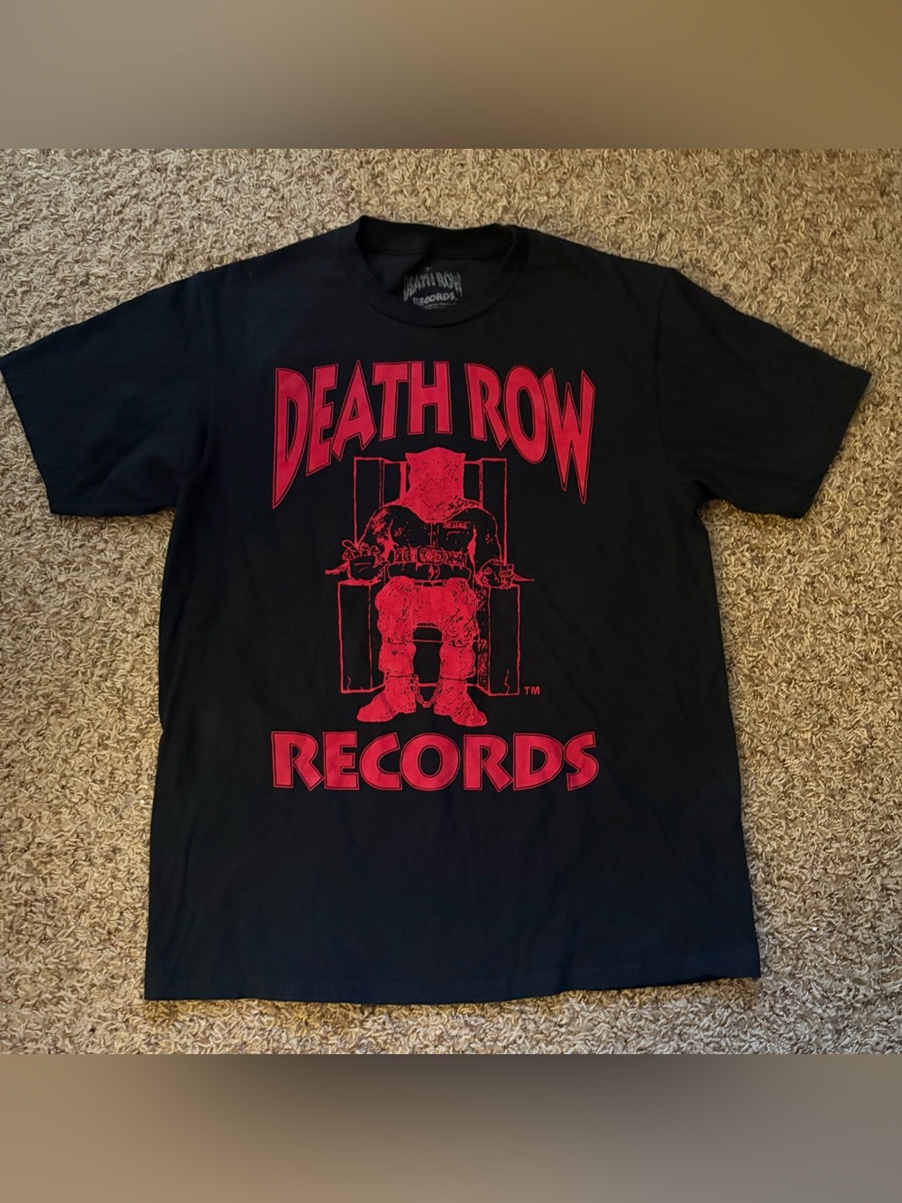 Death Row Records T-Shirt Black Size Medium